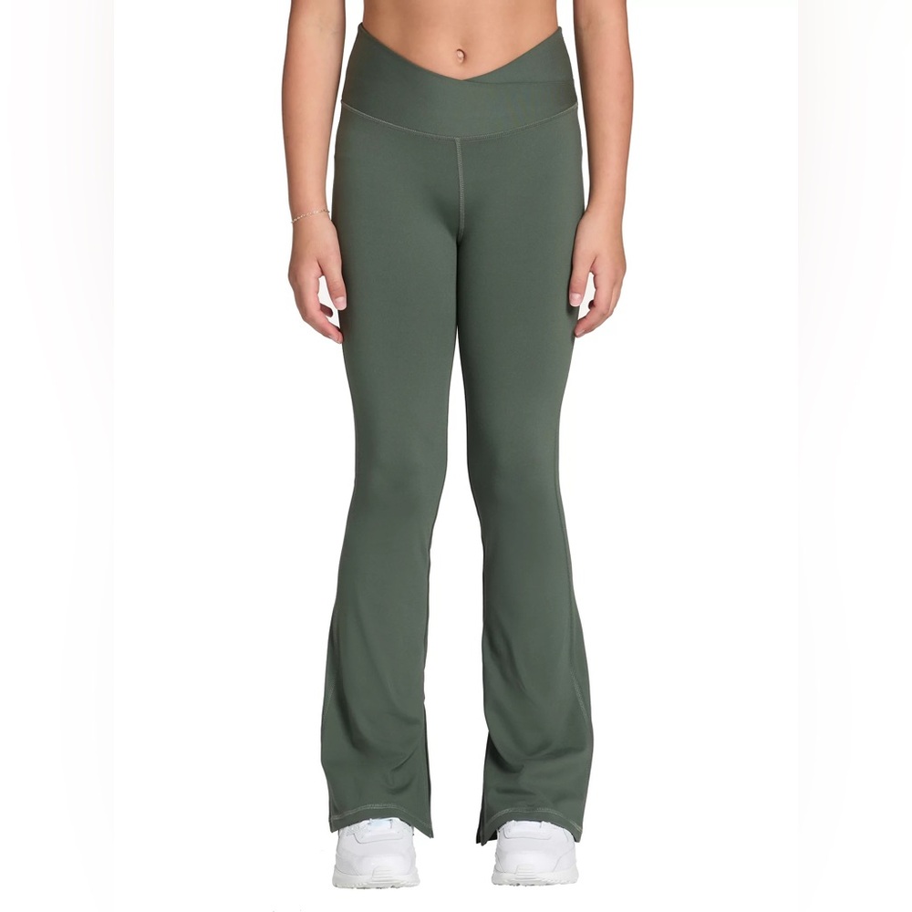 DSG Girls' Momentum Flare Tights Forest Green Sm